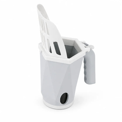 Kattegrusske med indbygget poseholder