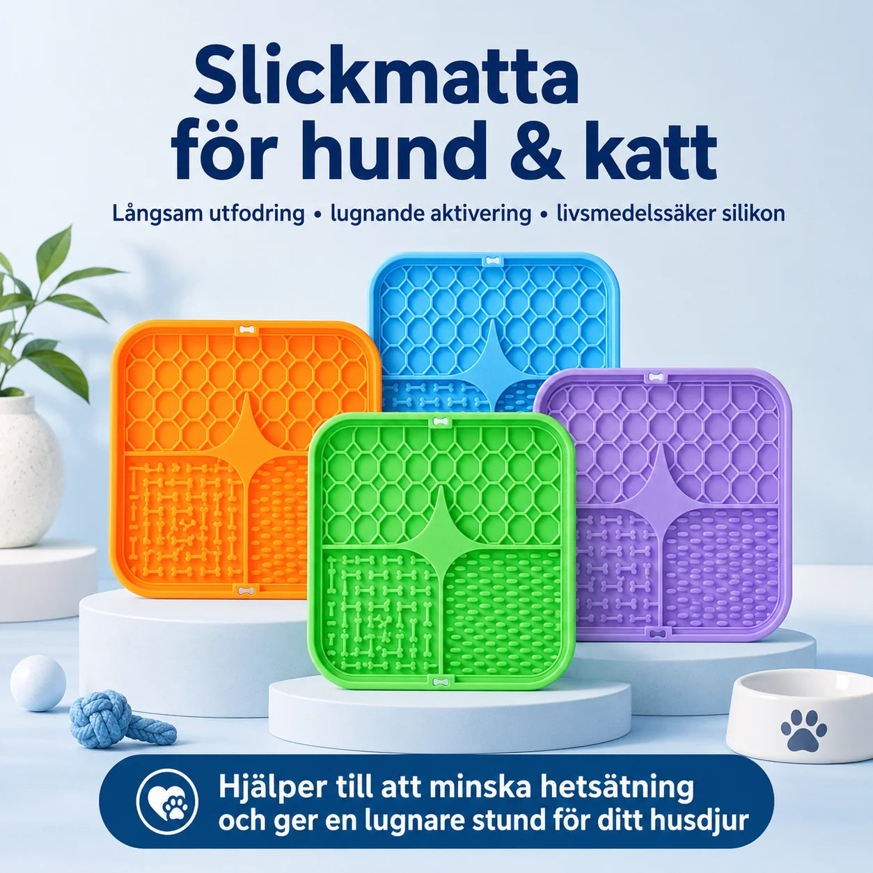 Slikkemåtte til hund og kat