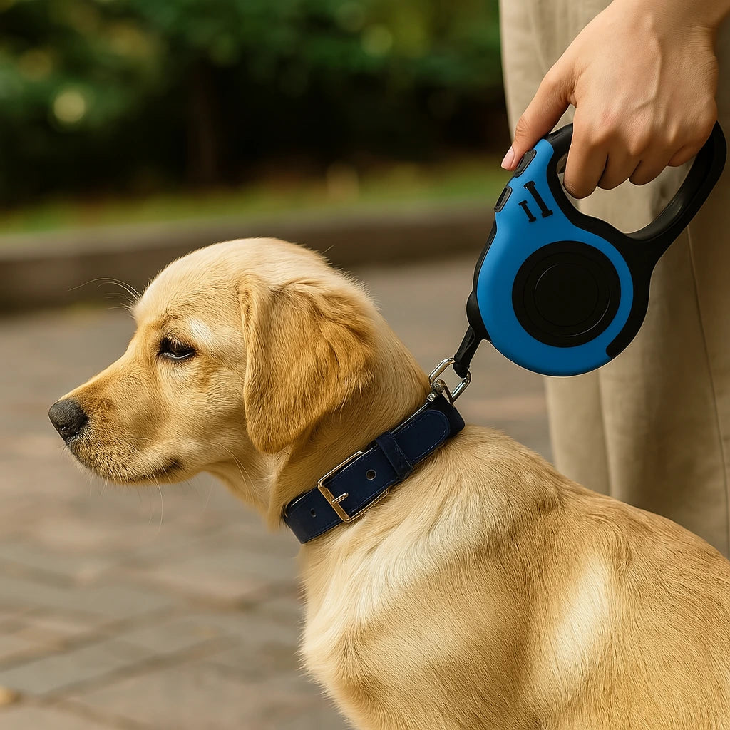 Udtrækkelig fleksibel snor til hund