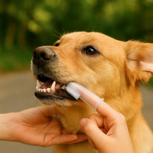 Bløde silikone fingertandbørster til hunde og katte - 6 stk.