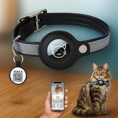 Reflekterende kattehalsbånd med lufttag