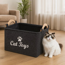 Opbevaringskurv til kattelegetøj