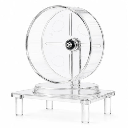 Tyst hamsterhjul i transparent design