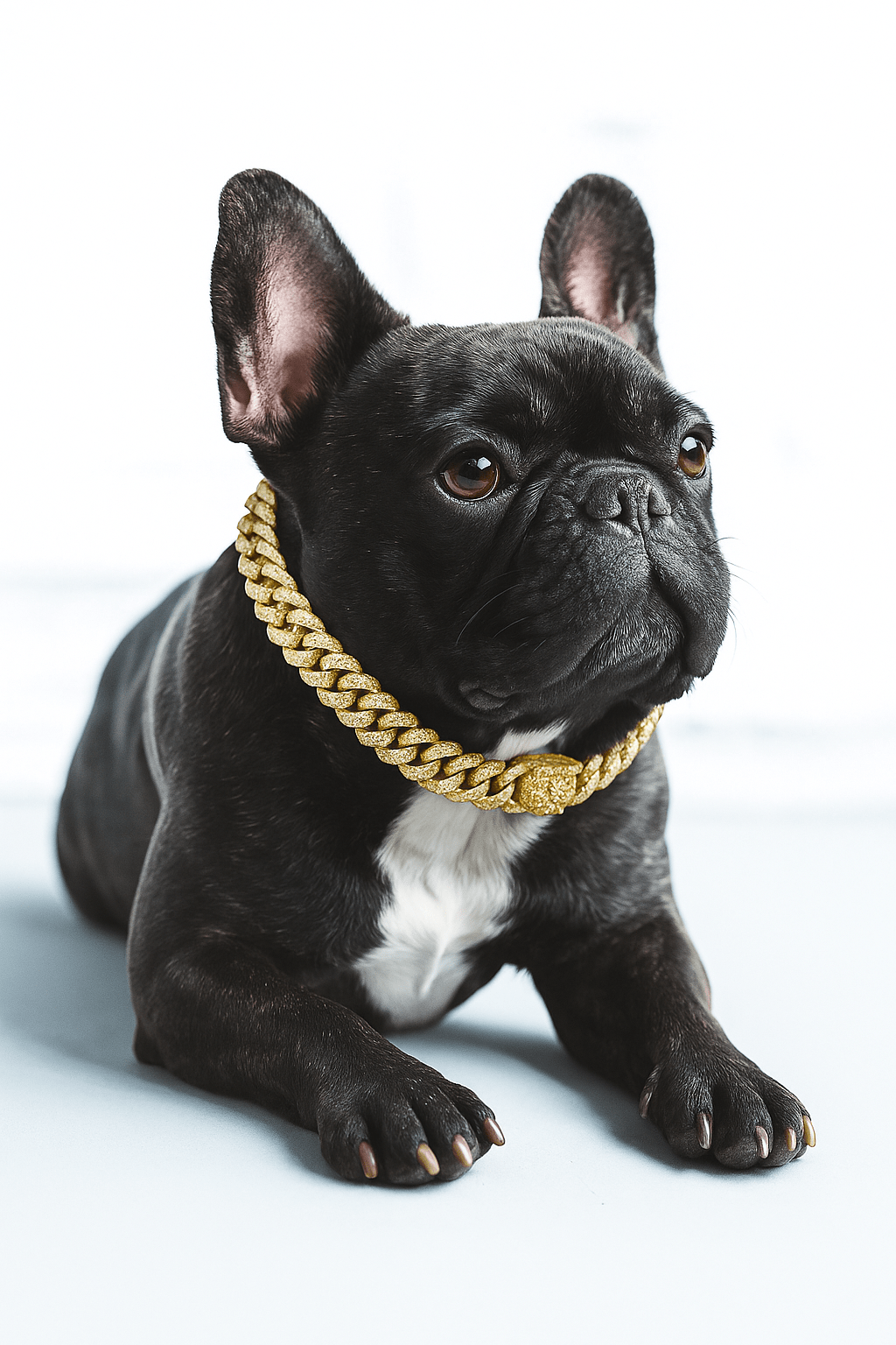 Luksuriøs hundekæde i guld