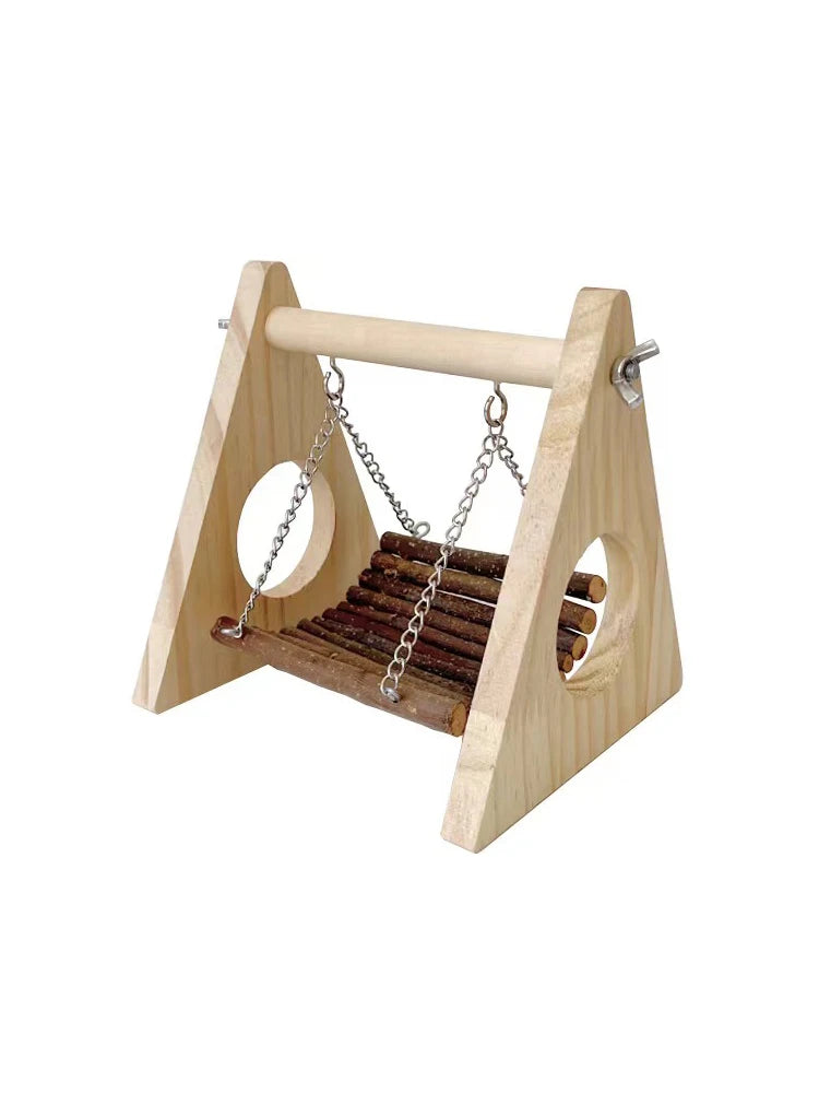 Hængegynge i træ til hamstere og små dyr