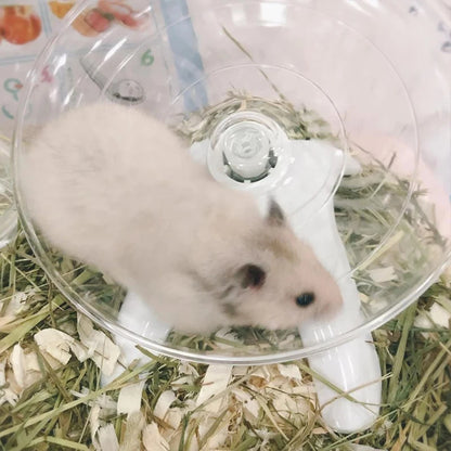 Kæledyr Hamster Løbehjul Lydløs Flyvende Tallerken Stålaksel Hjul Løbeskive Legetøj Bur Små Dyr Hamster Tilbehør