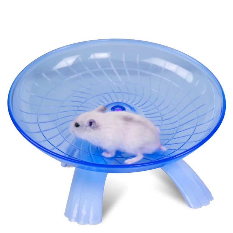 Kæledyr Hamster Løbehjul Lydløs Flyvende Tallerken Stålaksel Hjul Løbeskive Legetøj Bur Små Dyr Hamster Tilbehør