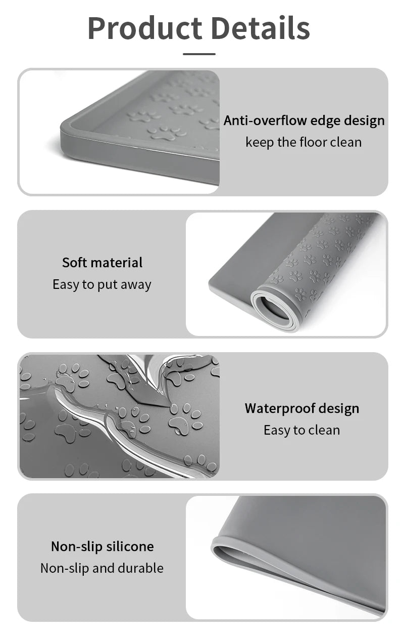 Vandtæt silikonemåtte til kæledyr