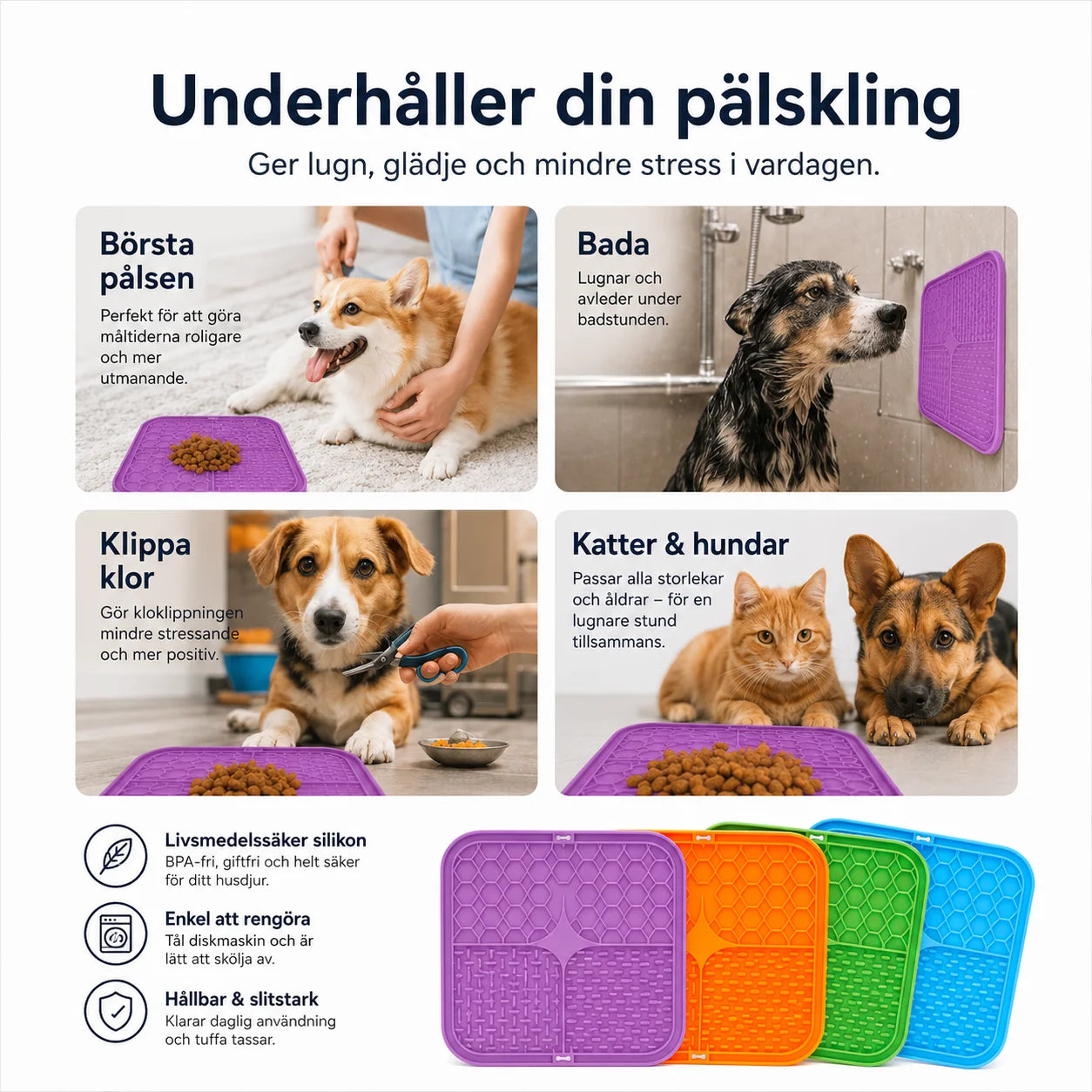 Slikkemåtte til hund og kat